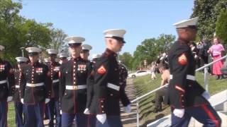 Marine Security Guard School Graduation  Marching In [upl. by Yahiya]