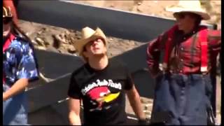 JACKASS BULL FIGHT Lost video [upl. by Gatian]