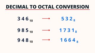 Decimal to Octal Conversion  PingPoint [upl. by Merrick]