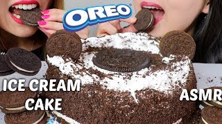 ASMR OREO ICE CREAM CAKE 오레오 아이스크림 케이크 리얼사운드 먹방 アイスクリーム 冰淇淋 Kem cây  KimampLiz ASMR [upl. by Amaerd570]