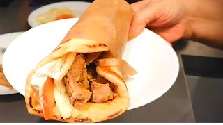 Pita gyros fait maison comment cuisiner un gyros recette grecque [upl. by Atinas]