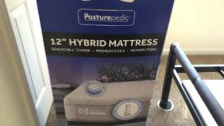 Sealy Posturepedic hybrid mattress unboxing [upl. by Finegan85]