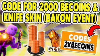 EVENT ALL ROBLOX BAKON CODES FOR A KNIFE SKIN amp BECOINS 🥓 BAKON ROBOLX [upl. by Kat]