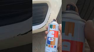 White spray paint for car  Car paint scratch repair  Car paint scratch Remover remove ytshorts [upl. by Kissner]