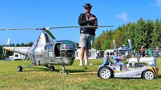 AMAZING RC SIKORSKY HO3S1G SCALE MODEL HELICOPLER WITH COMBUSTION ENGINE  FLIGHT DEMONSTRATION [upl. by Conni]