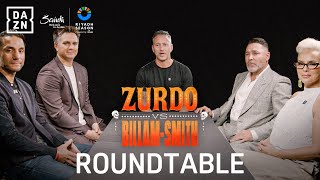 Oscar De La Hoya Wants A 5v5 Against Eddie Hearn 👀  Riyadh Season Latino Night  The Roundtable [upl. by Hairaza]