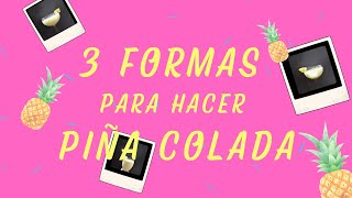 Como Hacer Piña colada con solo 3 Ingredientes  Piña colada sin Alcohol [upl. by Niltac]