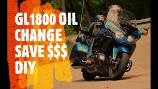 GL1800 GOLDWING  OIL CHANGE  DO IT YOURSELF  SAVE MONEY [upl. by Calmas]