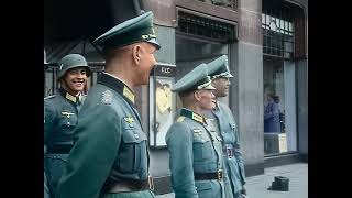 Spectacular colorized film of the beginning of the German occupation of The Netherlands during WWII [upl. by Oralee267]