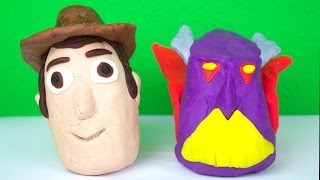 Playdoh Toy Story Angry Birds Moshi Monsters Spiderman Surprises [upl. by Zonda]