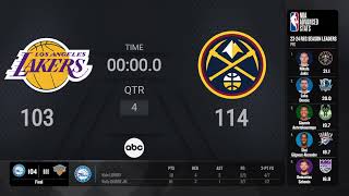 Los Angeles Lakers  Denver Nuggets  NBAPlayoffs presented by Google Pixel Live Scoreboard [upl. by Analra]