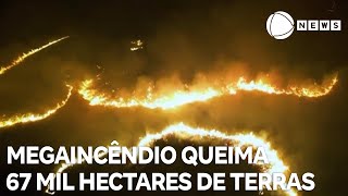 Megaincêndio queima 67 mil hectares de terras indígenas [upl. by Gamber]