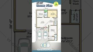 35× 50 house plan with 2 car parking 2bhk house design 35 by 50 houseplan homedesignhousemap [upl. by Kristien]