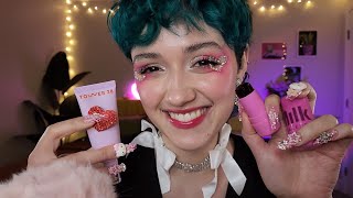 ASMR Doing My Valentine’s Day Inspired Makeup 💘 chatty grwm whispered makeup tapping sleep aid [upl. by Darrill]