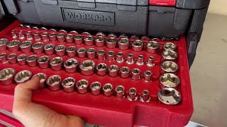 WORKPRO 450 Piece Mechanics Tool Set  Heavy Duty Case  HONEST Review [upl. by Shelden]