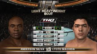 Anderson Silva VS Lyoto Machida  UFC Undisputed 2010 PSP PPSSPP All Characters Unlocked 4K [upl. by Neeliak624]