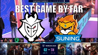 G2 VS SUNING BEST GAME BY FAR  WORLDS MAIN STAGE BEST PLAYS [upl. by Wilfred534]