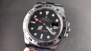 Rolex Explorer II Black Dial 216570 Rolex Watch Review [upl. by Woodley312]