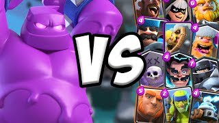 Elixir Golem GAMEPLAY vs All Cards  Clash Royale [upl. by Alessandra352]