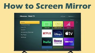 Hisense Roku TV screen mirroring Android to Hisense TV cast from Android [upl. by Ayarahs]