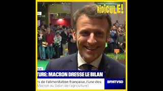 Macron prend la Marseillaise pour du soutien au salon de l’Agriculture [upl. by Riebling134]