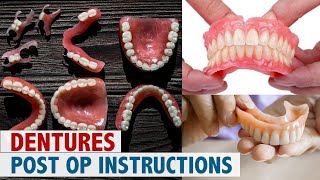 Dentures Post Op Instructions [upl. by Ysabel]