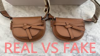 Comparison REAL VS FAKE LOEWE Mini Gate Dual Bag [upl. by Cord]