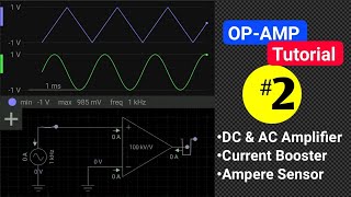 OpAmp Tutorial 2 inverting amp non inverting Amplifier Buffer [upl. by Yelsel459]