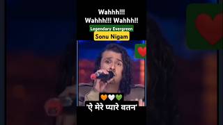 Sonu Nigam Singing 🧡🤍💚 sonunigam sonunigamsongs oldsong shorts singing bollywood [upl. by Atiuqan]