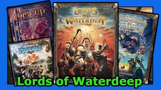 Lords of Waterdeep Review vs Lockup vs Champions of Midgard Scoundrels of Skullport Expansion [upl. by Nyrehtac659]