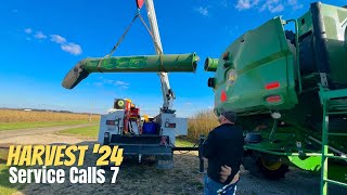 John Deere S780 combine Vs Power Pole [upl. by Mairb395]