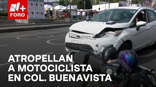 Automovilista atropella a mujer motociclista en la colonia Buenavista CDMX  Expreso de la Mañana [upl. by Nowahs]