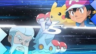 Pokemon Ash vs Wulfric Full Battle  Ash 8th Gym Battle in Kalos Region [upl. by Assenat284]