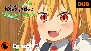 Miss Kobayashis Dragon Maid Episode 1 English Dub  The Strongest Maid in History Tohru [upl. by Anitsej]