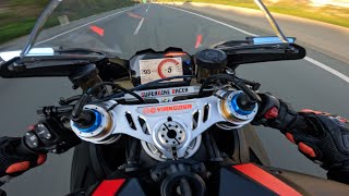 Ducati Panigale V4 Acceleration Top Speed Brutal Sound [upl. by Eekram827]