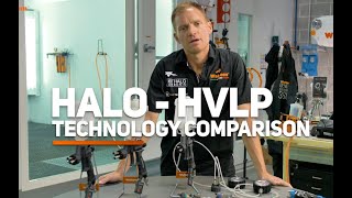 WALCOM Halo vs HVLP Genesi carbonio 360 Evo transfer efficiency high atomization  low overspray [upl. by Marlen]