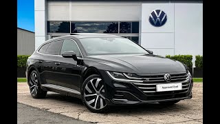 Approved Used Volkswagen Arteon RLine 20 TDI 200PS DSG in Deep Black  DG73KHK  Crewe Volkswagen [upl. by Gnos]