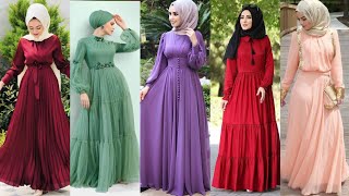 Hijabi Dress DesignMuslim Modest DressesMuslim Girls DressAbaya DressArabic Dresses [upl. by Irving497]