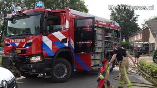 Gasfles gekoeld naar schuurbrand in Veenoord [upl. by Ertnom123]