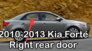 How to removeinstall rear door glass Kia Forte 4 door [upl. by Bonnibelle]