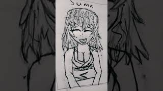 drawing suma from demon slayer season 2 [upl. by Ogdon648]