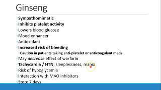 Pharmacology for Anesthesia 12 Herbal Part 2 [upl. by Yuri]