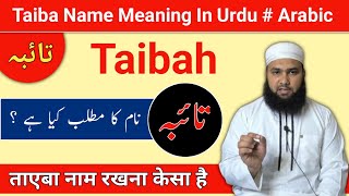 Taiba Name Meaning in Urdu  Taiba Naam Ka Matlab  Taiba Naam Ke Mayne  LafzeQadeerOfficial [upl. by Novonod]