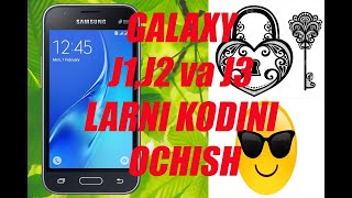 Galaxy Samsung J1J2 va J3 larni kodini ochish [upl. by Patt708]