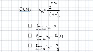 Suites  QCM Question type 18 Examen 2019 EPFL [upl. by Mallis]