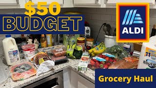 50 Aldi Haul  Weekly Grocery Haul amp Meal Plan [upl. by Amena]