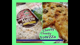 Best Eats Lotzza Motzza Pizza 🍕 Review  Frozen Grocery  Bacon CheeseBurger Cheesy Food  Brew Pub [upl. by Rehtaef125]