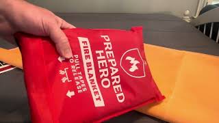 Prepared Hero Emergency Fire Blanket Review [upl. by Knipe]