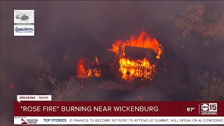 Rose Fire continues to burn in Wickenburg [upl. by Alley]