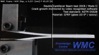 Interlaminar fracture toughness test DCBMode I [upl. by Laleb600]